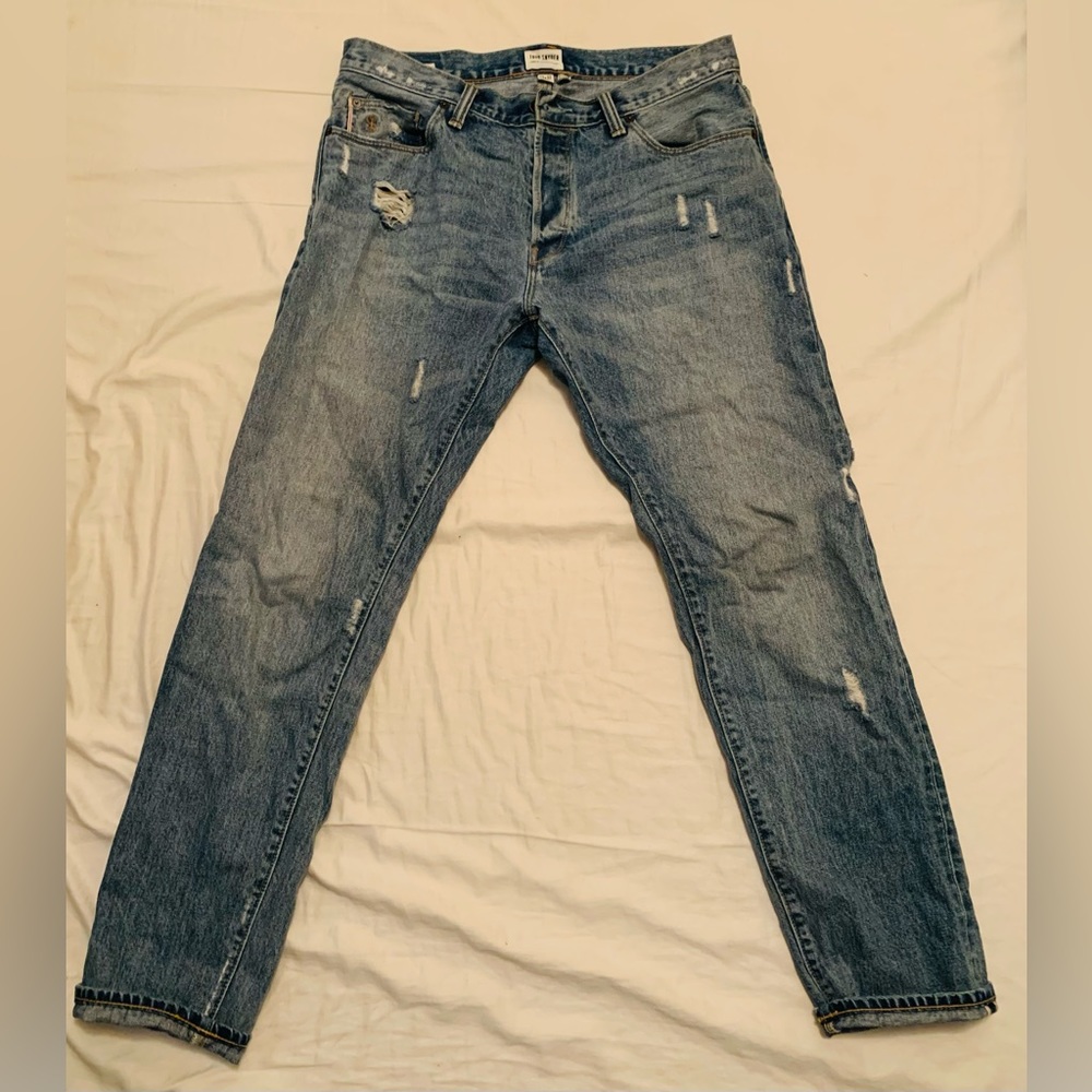 Slim fit Broom Wash Selvedge Jean 33/31